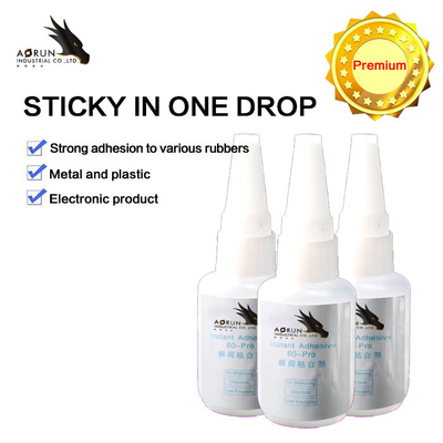 Άχρωμη στιγμιαία κόλλα κόλλας Cyanoacrylate έξοχη για το πλαστικό